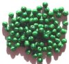100 6mm Satin Dark Green Round Glass Beads